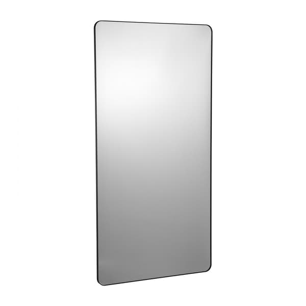 Firkantet vægmonteret spejl 36x72, aluminium ramme, moderne design, holdbart, perfekt til badeværelse og stue.