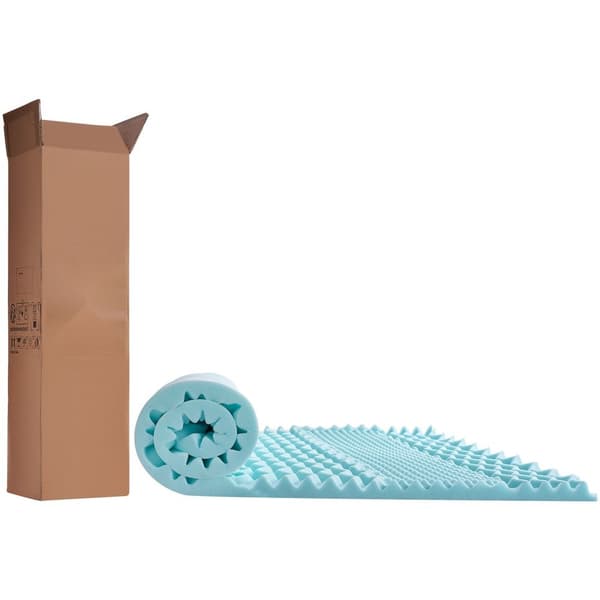Madrass Topper Memory Foam med Cooling Gel, Queen Size, 50,8 mm, perfekt för sval sömn och komfort