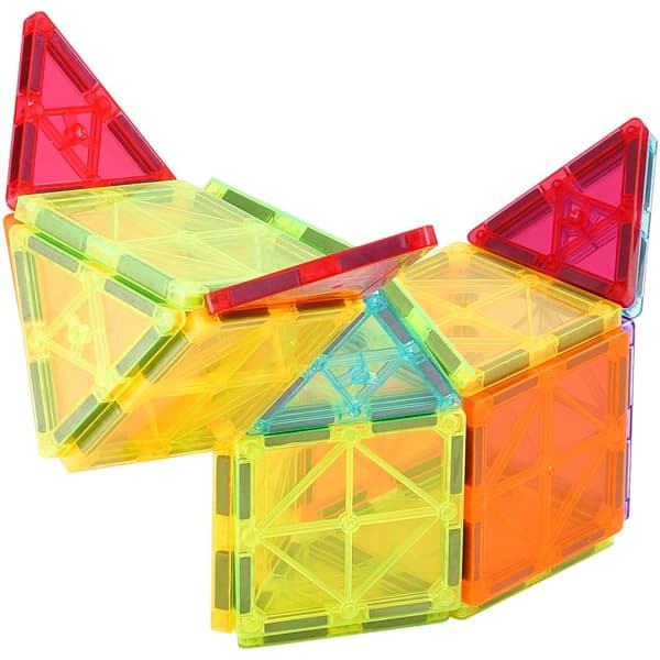 Magnetiska plattor 180 ST, 3D-byggleksak för barn, Kreativ leksak, Utvecklar motorik och fantasi, Lärande genom lek