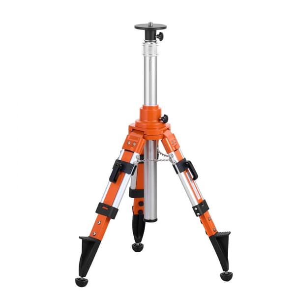 Laser-niveau stativ 5/8-11 gevind, højdejustering 27,16-67,71 cm, robust design, præcise målinger, ideel til byggeprojekter.