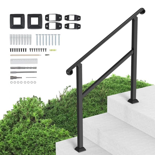 Håndlister til udendørs trin, 2-3 trin, sikkerhed til seniorer, veranda dækstolpe, robust design, nem installation.