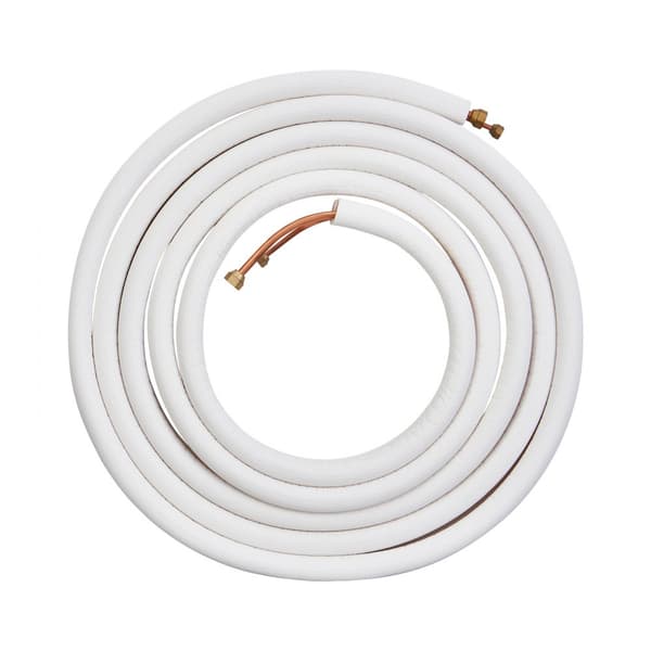 Mini Split Line Sæt 6,4x9,5x7620mm Kobberrør til AC, inkl. Tilslutningskabel, effektiv installation, holdbarhed og kvalitet.