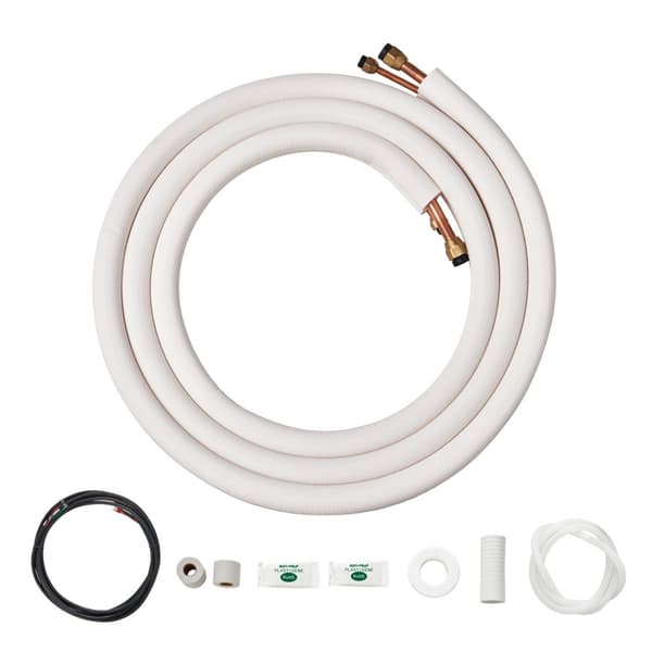 Mini Split Line Sæt 9,5x15,9 x4876,8mm Kobberrør AC med Tilslutningskabel, energieffektiv, nem installation, holdbar kvalitet.