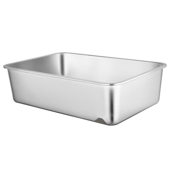 Luktfri kattsandlåda 6 i djup, lätt att rengöra, hållbar design, optimal luktkontroll, filtrerande fotbräda