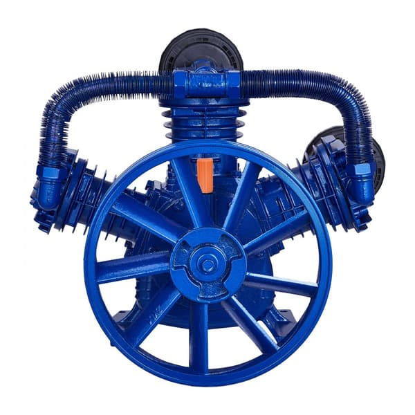 Luftkompressorpumpehoved 10HK, 17.5CFM @ 90PSI, 3-cylindret stempelpumpe, høj ydeevne, holdbar konstruktion.
