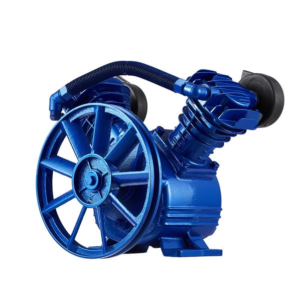 Luftkompressorpumpehoved 3HP, 6.25CFM @ 90PSI, 2-cylindret stempelpumpe, høj effektivitet, robust design.