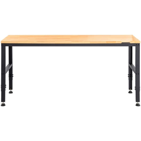 Justerbar højde arbejdsbænk 48L x 20W, med strømudtag, robust og ergonomisk design til professionelle og hobbybrug.