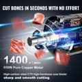 Miniatyrbillede 3 af 11: 850W kommerciel elektrisk kødbåndsav, rustfrit stål, effektiv skæreoplevelse, ideel til slagtere og fødevareforarbejdning.