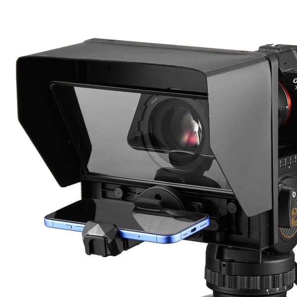 Bærbar 10'' teleprompter med fjernbetjening til livestreaming, smartphone til webcam, nem at bruge, perfekt til indholdsskabere.