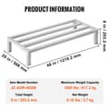 Pikkukuva 7 / 11: Alumiininen tyhjennysteline, 48 x 20 x 8 cm, kestävä säilytysteline, monikäyttöinen ja käytännöllinen säilytysratkaisu