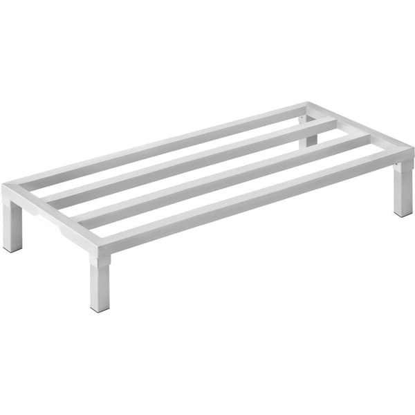 Aluminiumsstativ Stationært Staldstativ 48 x 20 x 8, Holdbart Opbevaringsstativ, Ideelt til Organisering og Pladsbesparelse.