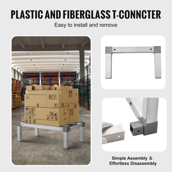 Aluminiumsstativ til opbevaring 24 x 14 x 8 i staldstil, robust og pladsbesparende design, perfekt til e-handelsforhandlere.
