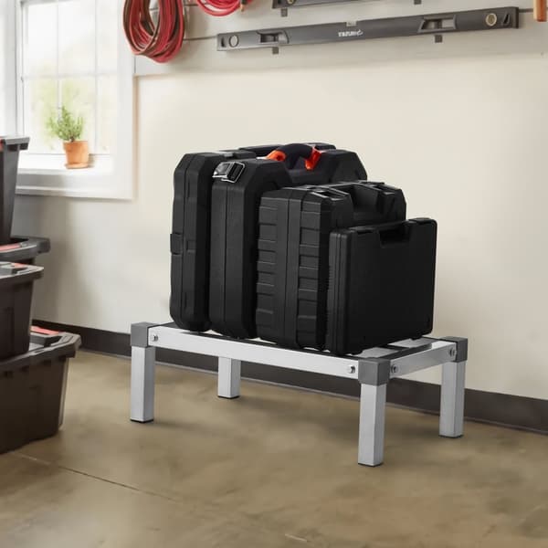 Aluminiumsstativ til opbevaring 24 x 14 x 8 i staldstil, robust og pladsbesparende design, perfekt til e-handelsforhandlere.