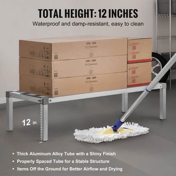 Alumiininen Tyhjennysteline, Kiinteä 48 x 20 x 12, Monikäyttöinen säilytysteline, kestävä ja käytännöllinen, täydellinen kotiin