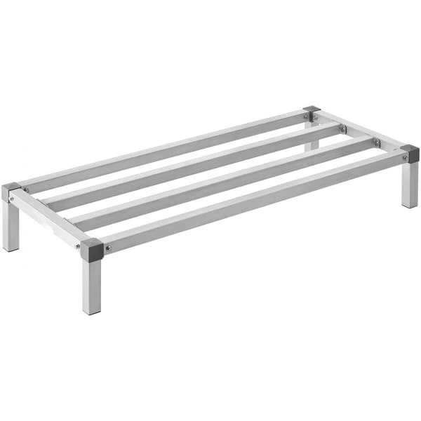 Aluminiumsstativ stationært staldstativ, 48x20x8, holdbart opbevaringsstativ til effektiv pladsudnyttelse.