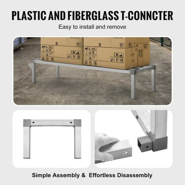 Aluminiumstödställ 60x20x12, Stationärt Förvaringsställ, hållbart och mångsidigt, perfekt för effektiv organisering av utrymme