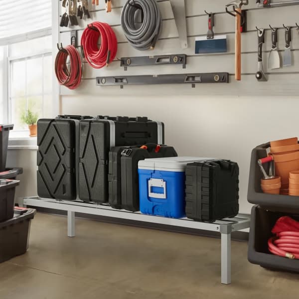 Aluminiumstödställ 60x20x12, Stationärt Förvaringsställ, hållbart och mångsidigt, perfekt för effektiv organisering av utrymme