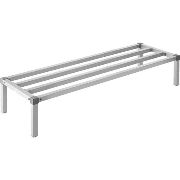 Aluminiumsstativ, stationært staldstativ 60x20x12, holdbart opbevaringsstativ, ideelt til lager og arbejdsplads.
