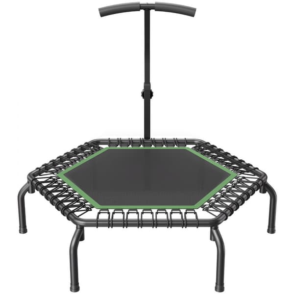 Mini Fitness Trampoliini Aikuisille, 54,5 cm, Sisäharjoittelu, Rebounder Kahvalla, Kompakti, Helppo Säilyttää