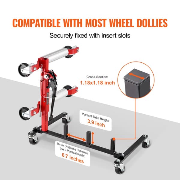 Hydraulisk Car Dolly Rack, Trolley Jack Stativ för 4 Dolly, Bilunderhåll, Transport, Garage och Verkstad