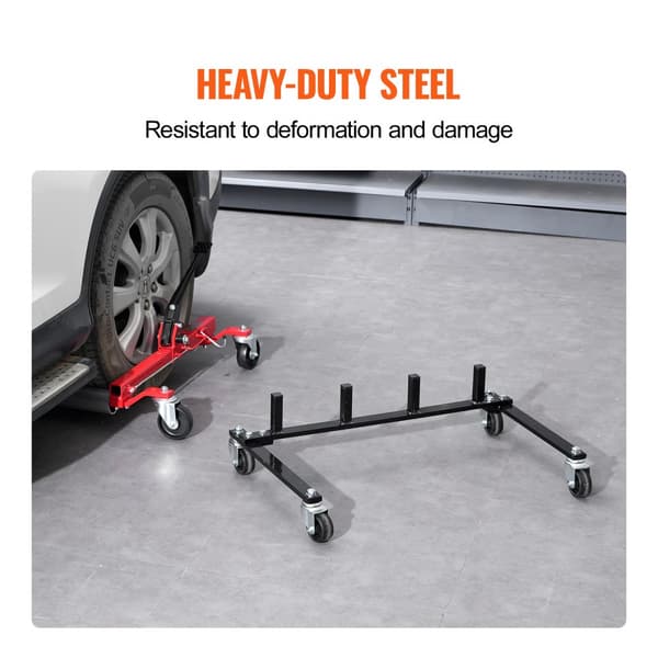 Hydraulisk Car Dolly Rack, Trolley Jack Stativ för 4 Dolly, Bilunderhåll, Transport, Garage och Verkstad