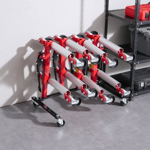 Hydraulisk Car Dolly Rack, Trolley Jack Stativ för 4 Dolly, Bilunderhåll, Transport, Garage och Verkstad