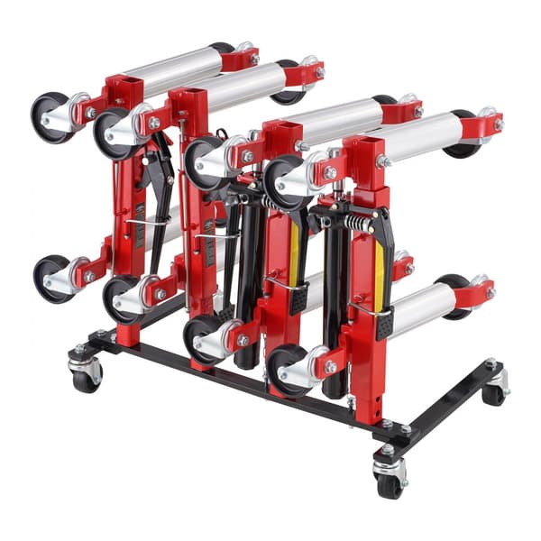 Hydraulisk Car Dolly Rack, Trolley Jack Stativ för 4 Dolly, Bilunderhåll, Transport, Garage och Verkstad