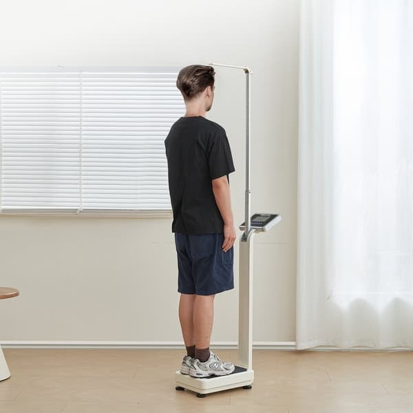 Medicinsk digital våg, professionell 300 kg, exakt mätning, användarvänlig design, hållbar och pålitlig, perfekt för kliniker och sjukhus