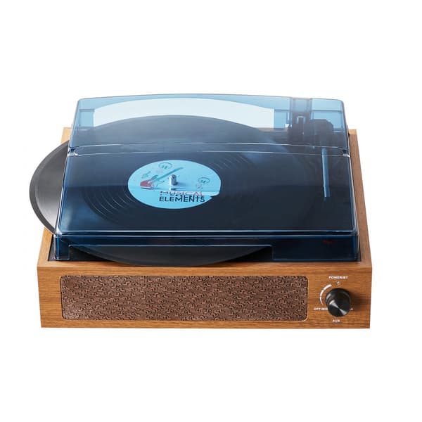Bluetooth Vinyl Skivspelare, Portabel Retro Design, 3 Hastigheter, Utmärkt Ljudkvalitet, Bältesdriven med 3W Högtalare