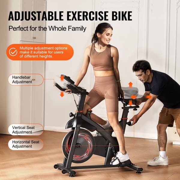 Motionscykel med magnetiskt motstånd, justerbart, kompakt design, tyst drift, perfekt för hemmaträning och konditionsträning