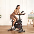 Miniatyrbild 8 av 11: Motionscykel med magnetiskt motstånd, justerbart, kompakt design, tyst drift, perfekt för hemmaträning och konditionsträning