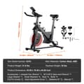 Miniatyrbillede 7 af 11: Magnetisk modstand motionscykel, indendørs stationær cykel, justerbar modstand, kompakt design, ideel til hjemmetræning.