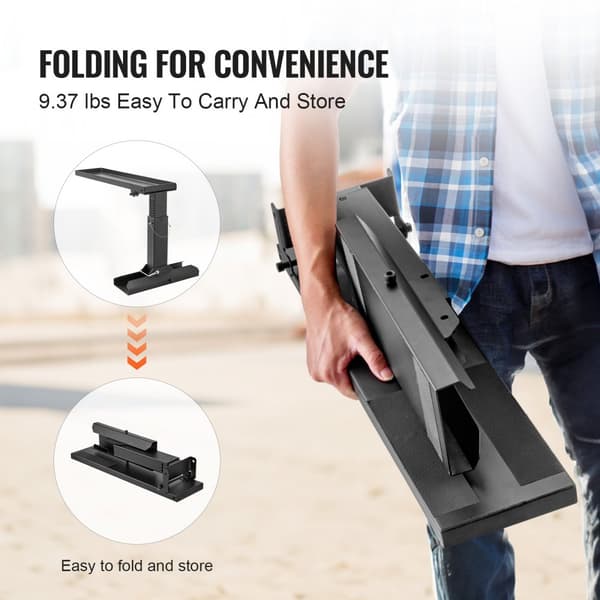 Stödställning 23,4 L x 11,4-18 tum H, Vikbar Ladder Leveller, Robust Design för Byggprojekt, Stabilitetsförbättring