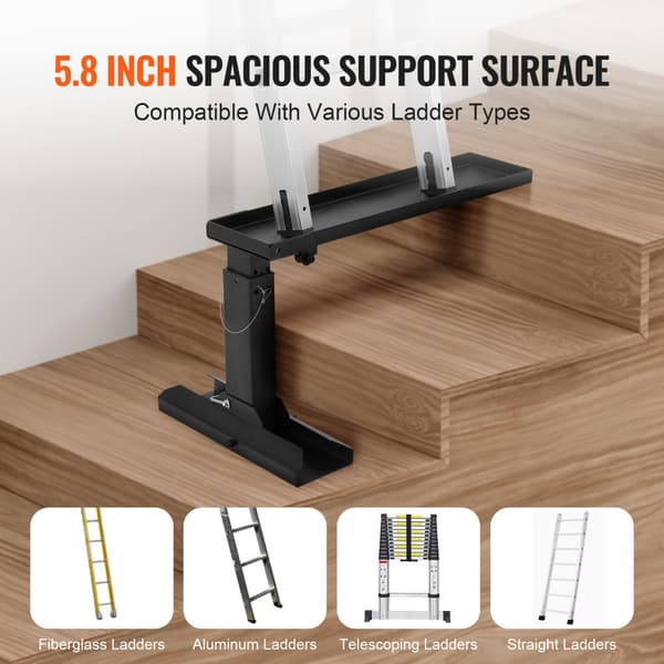 Stödställning 23,4 L x 11,4-18 tum H, Vikbar Ladder Leveller, Robust Design för Byggprojekt, Stabilitetsförbättring