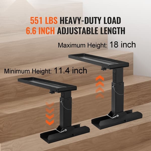 Stödställning 23,4 L x 11,4-18 tum H, Vikbar Ladder Leveller, Robust Design för Byggprojekt, Stabilitetsförbättring