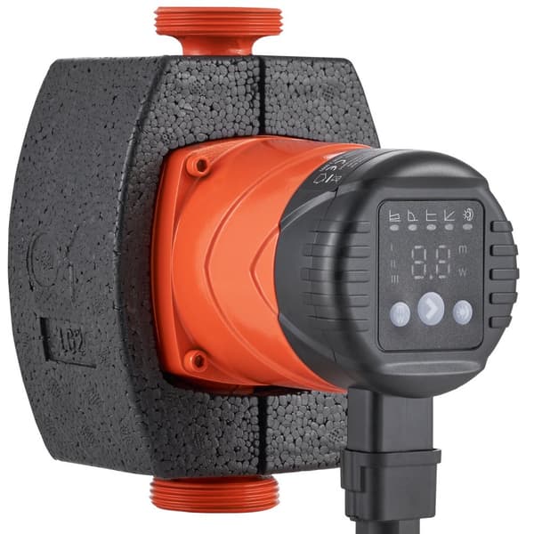 Kuuman veden kiertovesipumppu 220V 45W, ECM-kestomagneettimoottori, 60 l/min virtaus, 1-1/2 kierreliitäntä, älykäs ohjaus