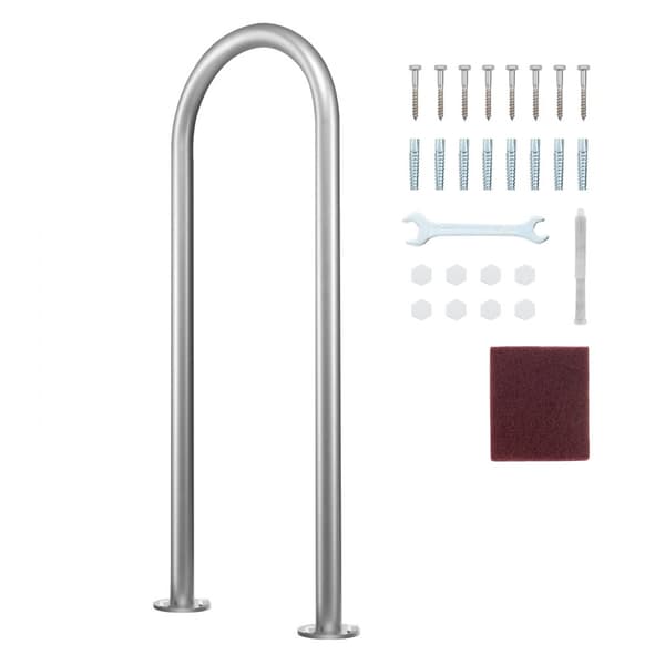Pool håndliste 36x13 tommer, aluminium med bundplade, til indendørs og udendørs brug, rustbestandig, holdbar og letvægts.