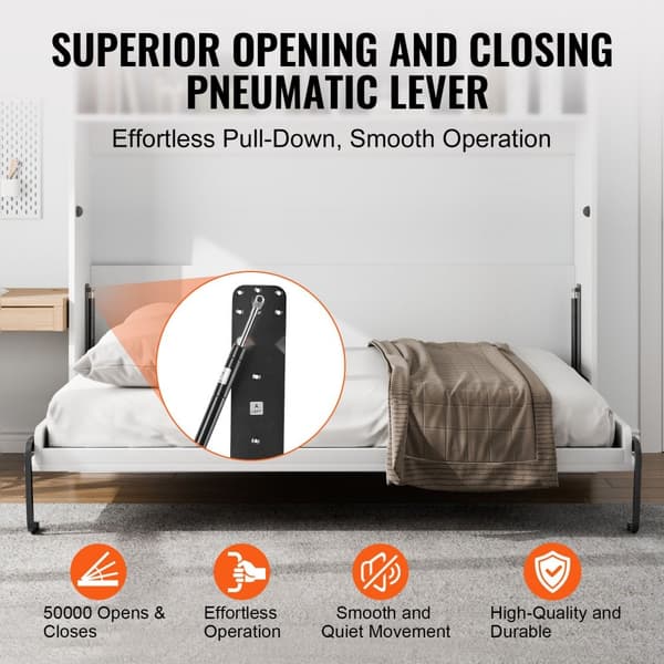 Murphy Bed Kit Twin Deluxe, DIY Väggsäng, Vikbar Säng, Enkel Installation, Platsbesparande Lösning, Mekaniskt Utrustningspaket