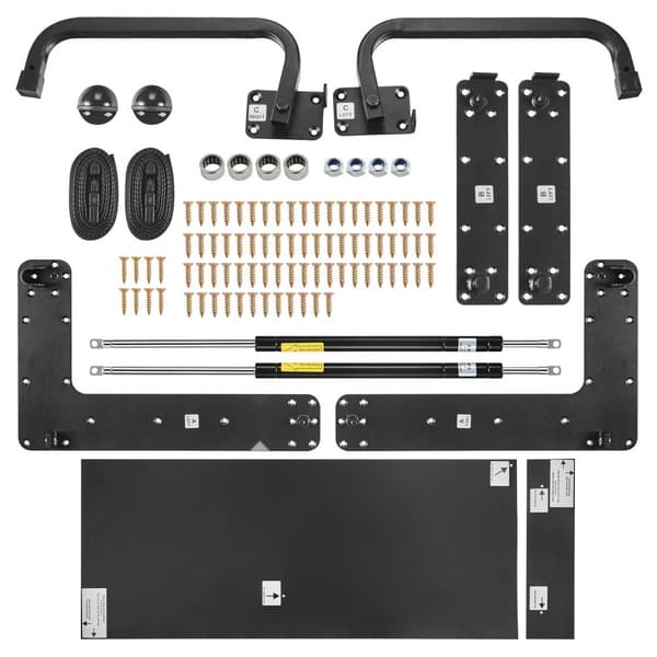 Murphy Bed Kit Tvilling Storlek Vertikal Deluxe DIY Väggsäng, platsbesparande lösning, enkel installation för små utrymmen