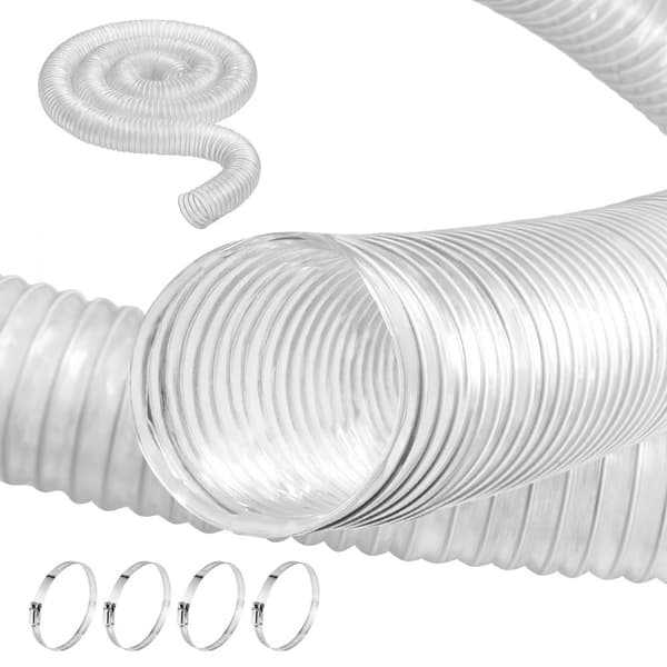 2,5 x 10 pölynkeräysletku, joustava ja kirkas paksutettu PVC-letku