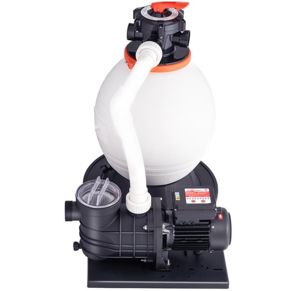 Sandfilterpumpe 1,14 hk, 850w, 16-tommer sandtank, 18000 L/h flow, svømmebassinpumpe & filtre, 6-vejs ventilsæt, til private & kommercielle pools.
