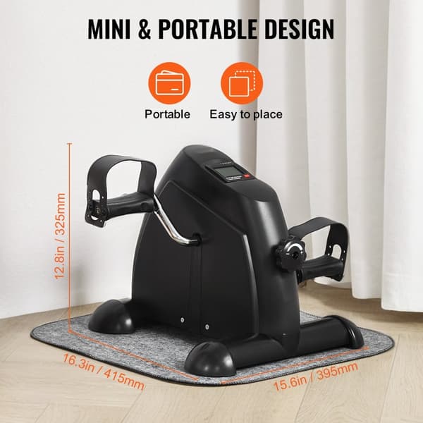 Under-bord Cykel Pedal Träningsmaskin, Mini Träningscykel för Arm och Ben, Effektiv Hemmaträning, Kompakt Design, Enkel Förvaring