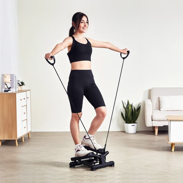 Mini Twist Stepper, Hemmaträning med Motståndsband, Kompakt och Effektiv för Kondition och Styrketräning, Optimal för Hemmet