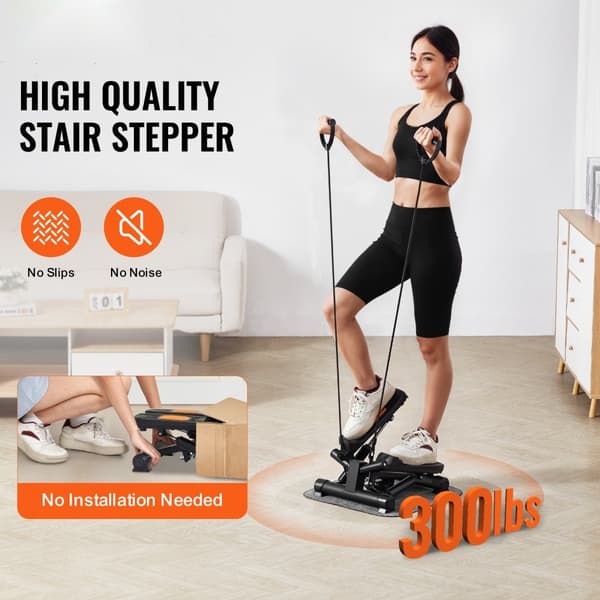 Mini Twist Stepper, Hemmaträning med Motståndsband, Kompakt och Effektiv för Kondition och Styrketräning, Optimal för Hemmet