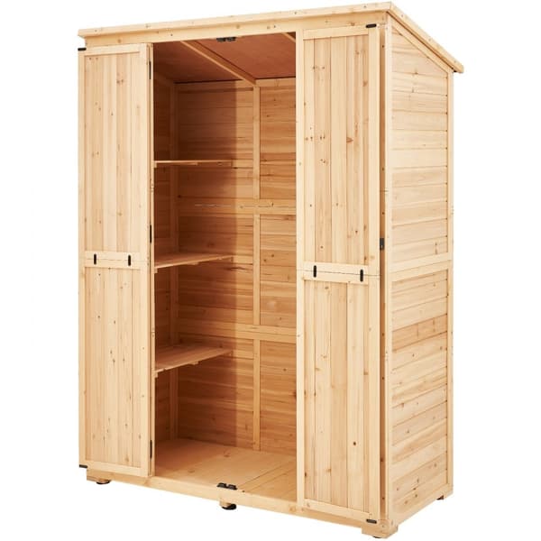 Ulkokäyttöön tarkoitettu Vedenkestävä Puinen Varastovaja, Puutarhatyökalusuoja, Koko 58x78 tuumaa
