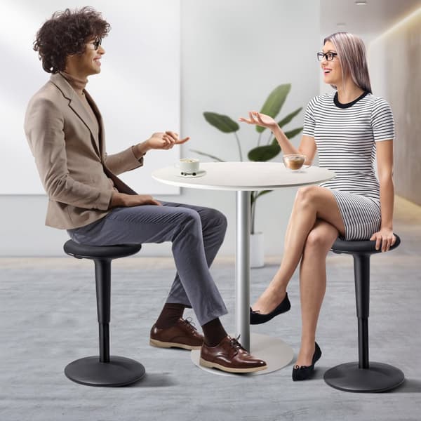 Wobble Chair Højdejusterbar (55-72 cm), Active Chair til børn 12-18 år, Sort, Ergonomisk design, Stabilitet, Forbedrer koncentration.