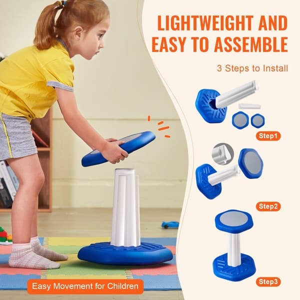 Aktiivituoli Sienityyny 3-7-vuotiaille, Sininen, Ergonominen Lastenhuoneeseen, Wobble Chair, Parantaa Keskittymiskykyä