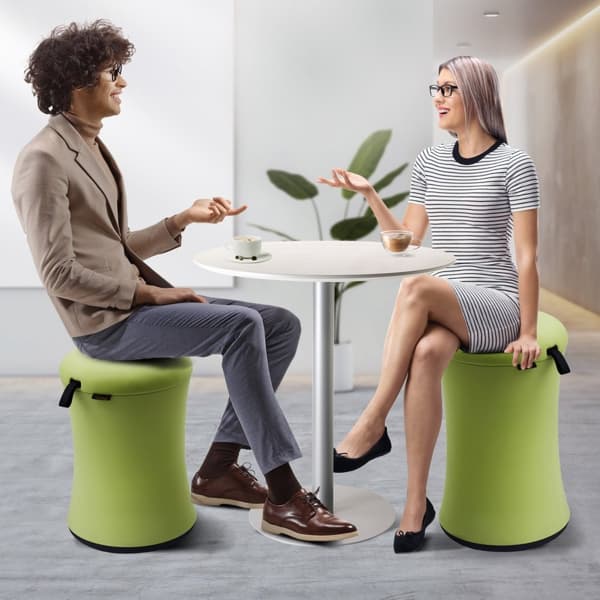 Wobble Chair Højdejusterbar 19,3-25, Aktiv Stol med Stofbetræk, Ergonomisk Design, Støtte til Ryg og Krop.
