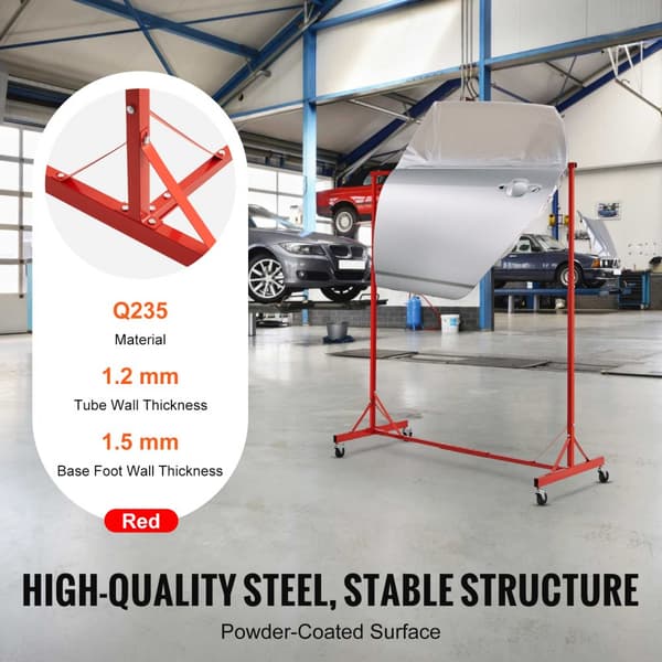 Justerbart maleristativ, 8 kroge, auto body malestativ, robust og stabil, perfekt til professionel og hobbybrug.