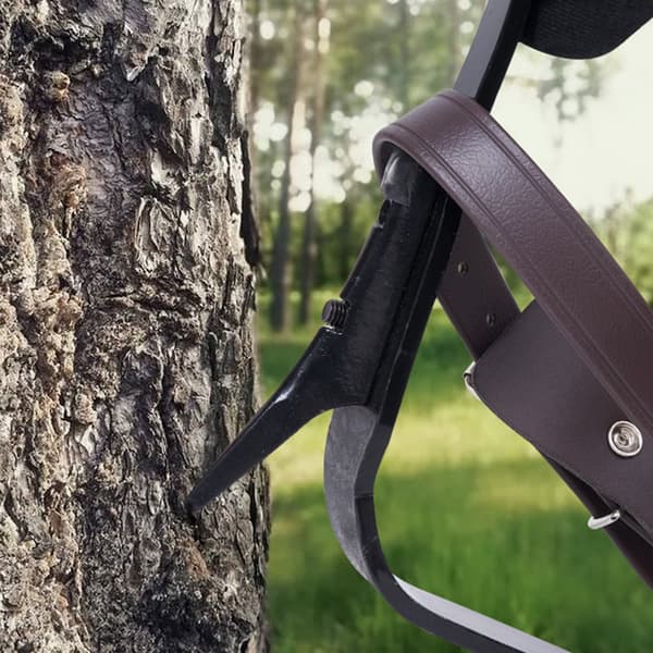 Træklatringspigge Klatresporer i legert stål, slidstærkt arboristudstyr, maksimal sikkerhed, ergonomisk design, grøn.